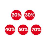Autoadhesivo «Prozente», disintos porcentajes de rebajas