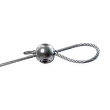 Abrazadera en forma de bola para cable de metal de 1,5 mm, ø 10 mm