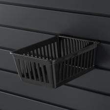 Cesta para panel «Long»/expositor/estante con forma de caja para el sistema de paneles de lamas/cesta de plástico