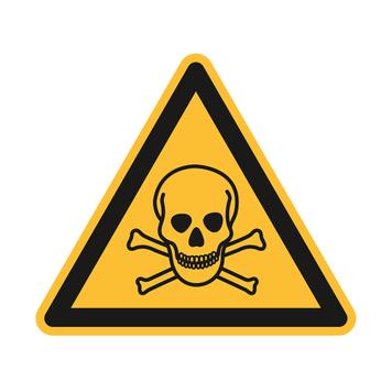 Señal de advertencia sobre sustancias tóxicas [W01
