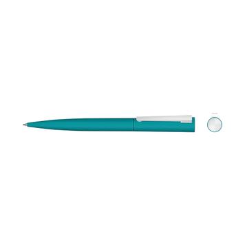 Bolígrafo con mecanismo de giro «Brush Gum», de metal
