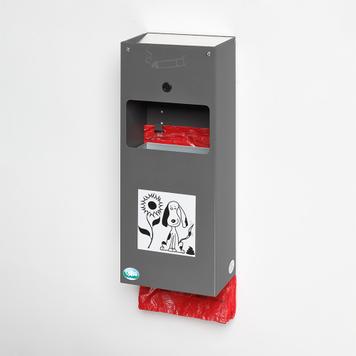 Dispensador de bolsas para excrementos de perro «DS 4», con cenicero y papelera