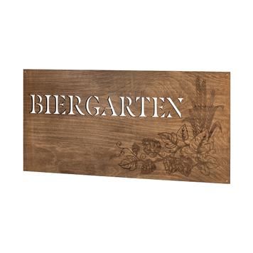 Placa de madera «Biergarten», serie «Madera»
