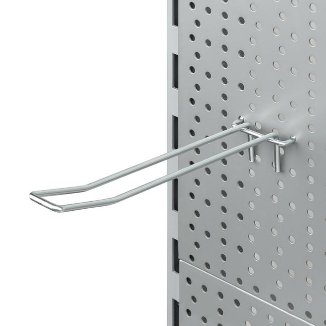 Gancho Doble con soporte para portaprecio para panel perforado