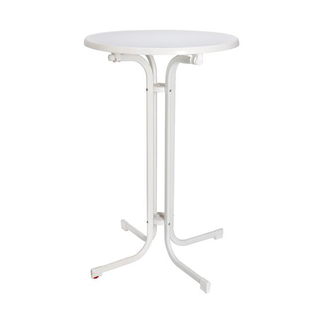 Mesa alta «Plegable I» blanco, 700 mm, sin orificio para sombrilla  comprar en línea