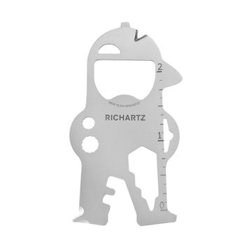 RICHARTZ Key Tool „Bob”,  Herramienta multifuncional con 17 funciones como llavero colgante