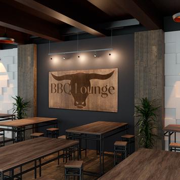 Placa de madera «BBQ Lounge», serie «Madera»