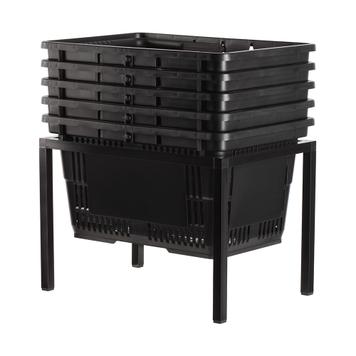 Soporte de cestas «Construct-Black», para cestas de compra de 28 l