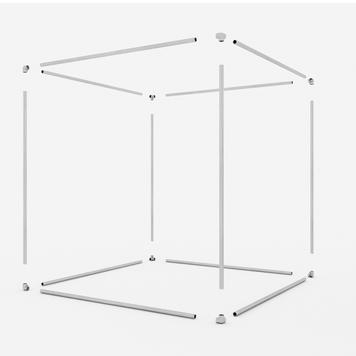 Sistema de marco «Cube» de montaje por inserción, aluminio, alu Budget 42