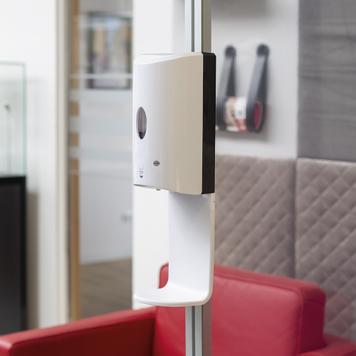 Sensor-Wall - Set dispensador de desinfectante para marcos extensibles y perfiles Quattro de 30