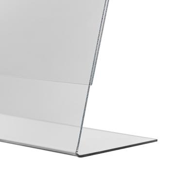 Portacartel en L, de DIN A6 a DIN A9, en formato vertical o horizontal