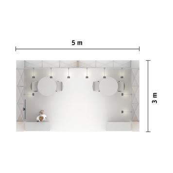 Set pop-up para feria «Stretch», 5220 × 3000 mm, estand en línea