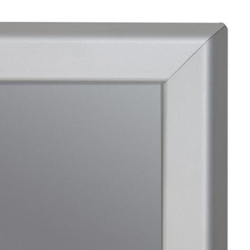 Marco clic de aluminio desmontable, perfil de 32 mm, en plata